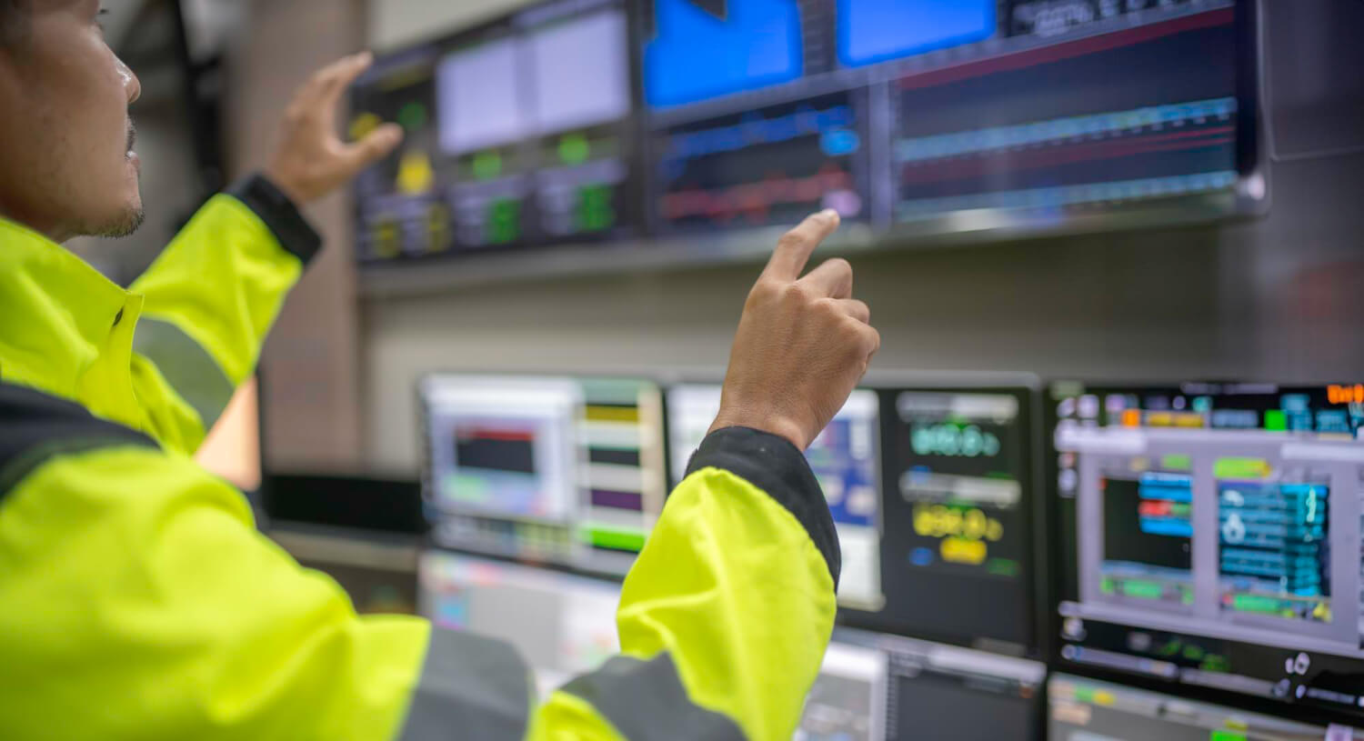 SCADA system for central process control and monitoring
