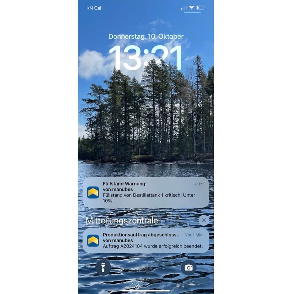 Push notifications and alarms