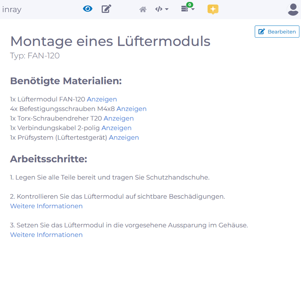 Digitale Arbeitsanweisungen für die Produktion