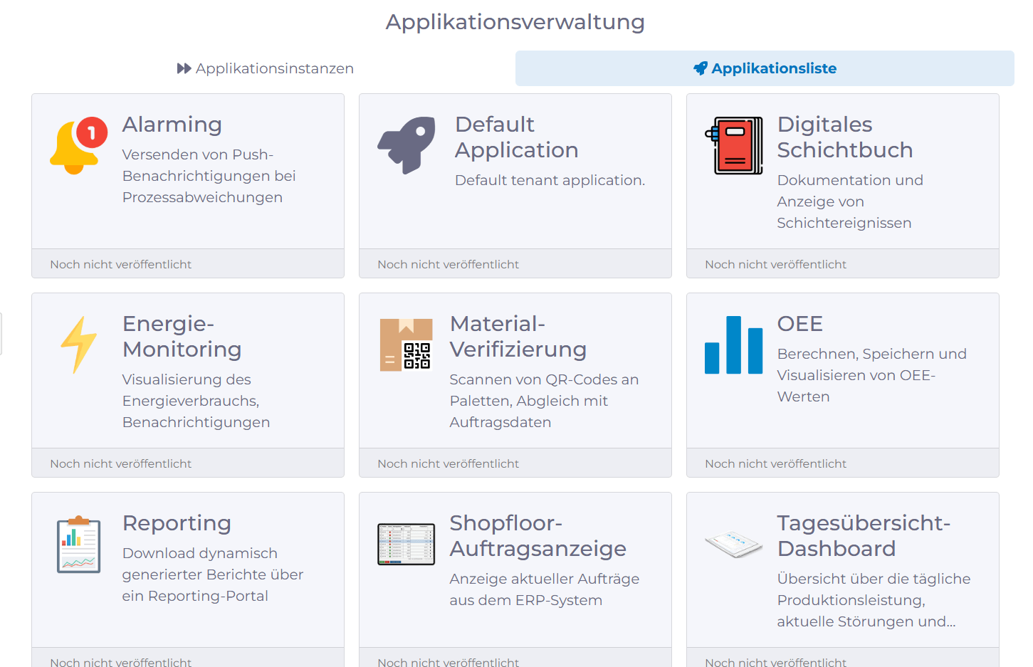 manubes-Applikationsübersicht manubes-Applikationsübersicht